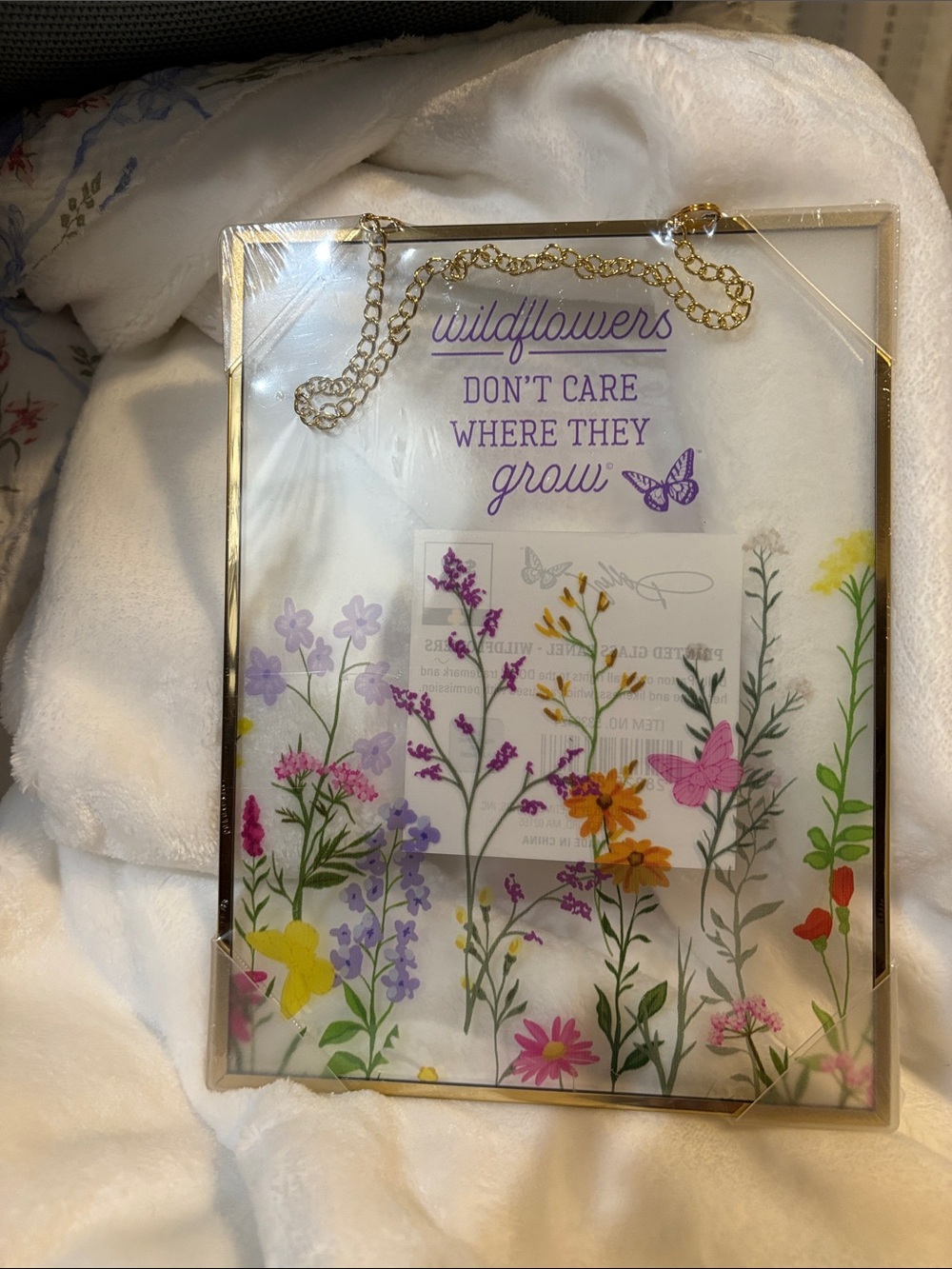 New Dolly Parton 🦋🦋Wildflowers Don’t care where they grow printed glass panel